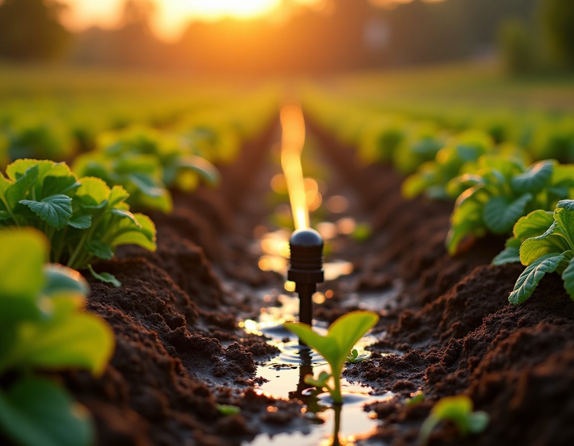 The watering system running on its own