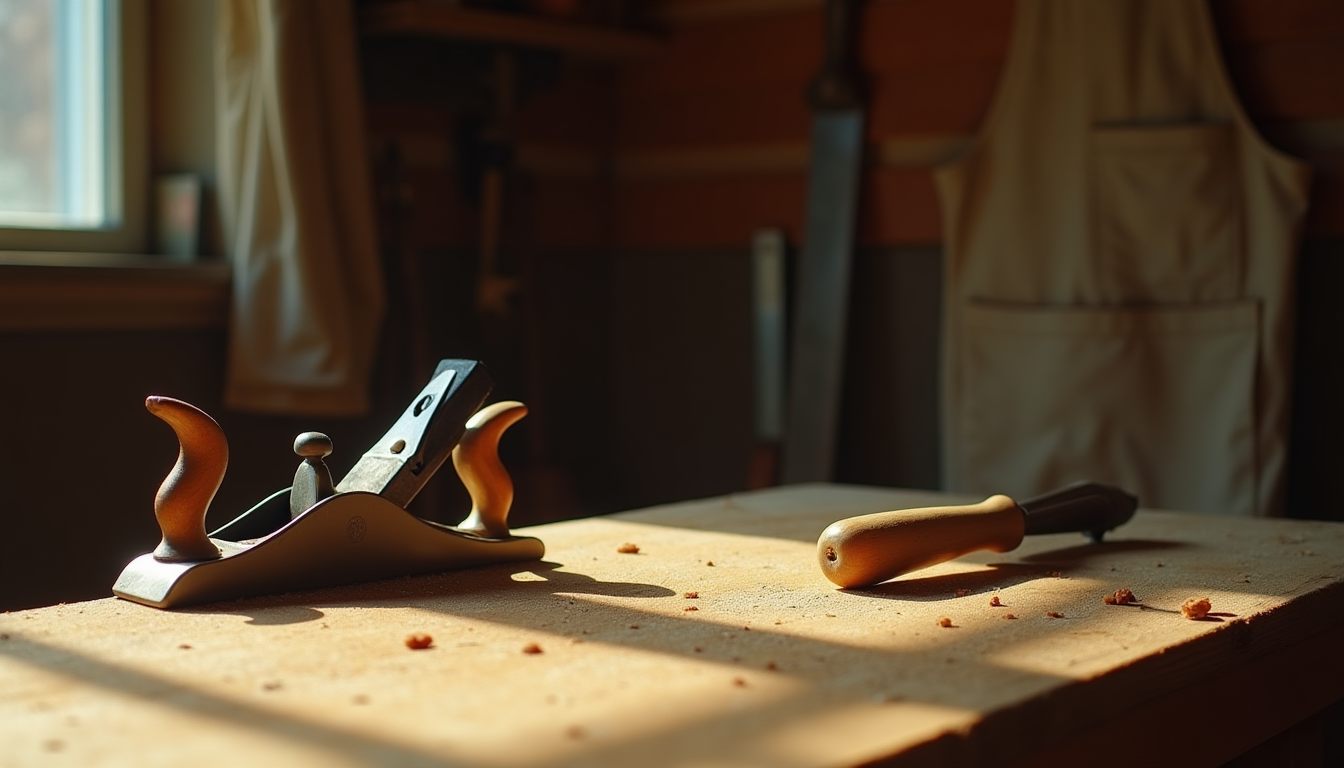 Tools set down at the end of the day